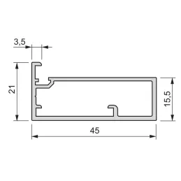 Profilo per ante in alluminio PLUS 11 / Alluminio