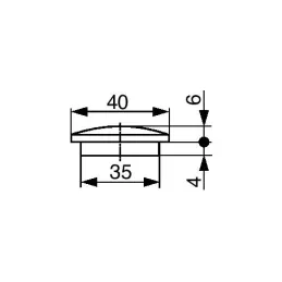 Tappo in legno per foro D35 - 100 pz / Faggio grezzo