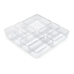 Organizzatore CUBE per cassetto del bagno - 10 scomparti / Trasparente