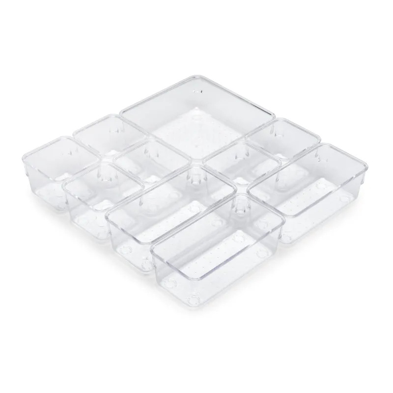 Organizzatore CUBE per cassetto del bagno - 10 scomparti / Trasparente