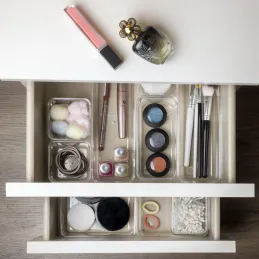 Organizzatore CUBE per cassetto del bagno - 10 scomparti / Trasparente