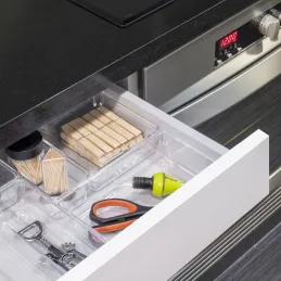 Organizer per cassetto del bagno CUBE - 8 scomparti / Trasparente