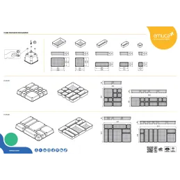 Organizer per cassetto del bagno CUBE - 8 scomparti / Trasparente