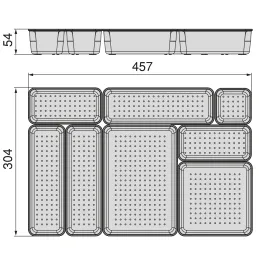 Organizer per cassetto del bagno CUBE - 8 scomparti / Trasparente