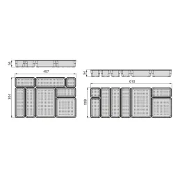 Organizer per cassetto del bagno CUBE - 8 scomparti / Trasparente