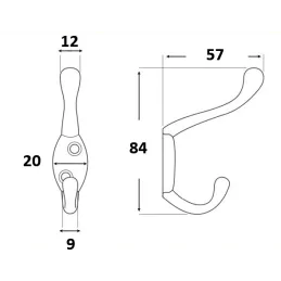 Appendiabiti LARRA L / Cromo lucido