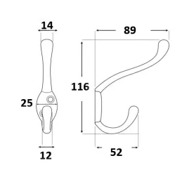 Appendiabiti LARRA XL / Nichel satinato