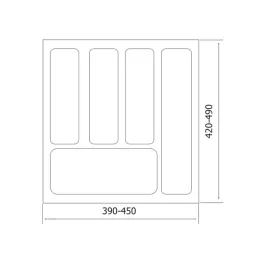 Portaposate CRISTALL con superficie antiscivolo / Bianco