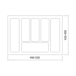Portaposate CRISTALL con superficie antiscivolo / Bianco