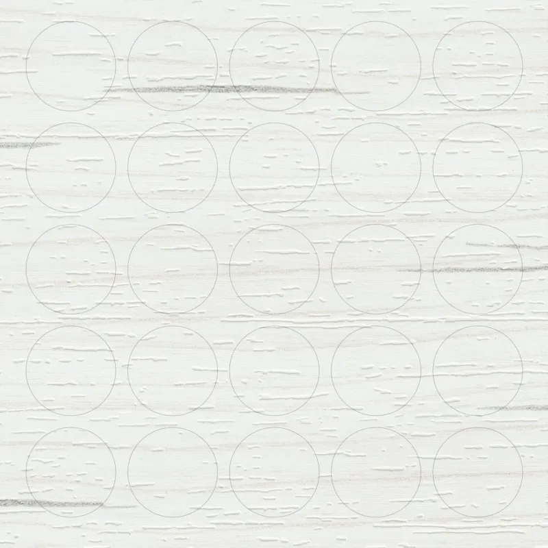 Copriforo autoadesivo / Rovere bianco inciso