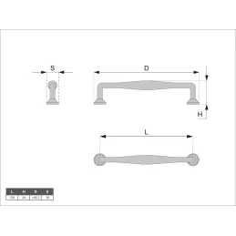 Maniglia GWEN / Nero opaco