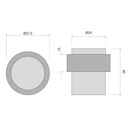 Fermaporta LAURO / Acciaio inox