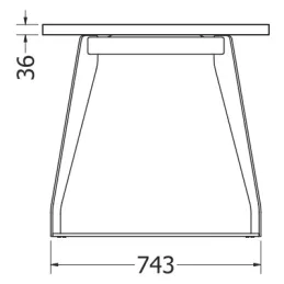 Struttura da tavolo PARLA / Nero opaco