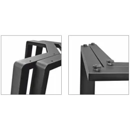 Set di 2 gambe da tavolo di design SOHO / Nero opaco