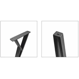 Set di 4 gambe di design per tavolino da caffè OSAKA COFFEE / Nero opaco