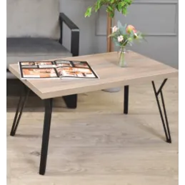 Set di 4 gambe di design per tavolino da caffè OSAKA COFFEE / Nero opaco