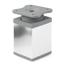 Gamba per mobile LEX / Cromo lucido - grigio