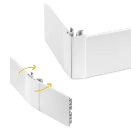 Giunto flessibile per zoccolo PLASLINE / Alluminio spazzolato
