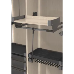 Appendino estraibile CONERO TOP Kessebohmer con ripiano / Nero