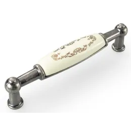Maniglia LUNAS DUO / Argento anticato - motivo ornamentale