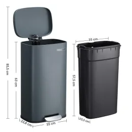 Pattumiera STING con pedale 30L / Antracite