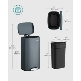 Pattumiera STING con pedale 30L / Antracite