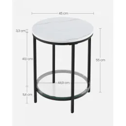 Tavolino da salotto REGALO MARBLE Mini / Nero opaco