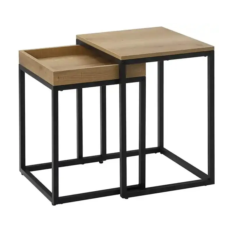 Set di 2 tavolini da salotto GALAXIA / Nero opaco