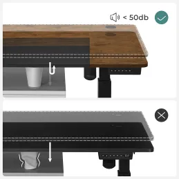 Scrivania elettrica regolabile in altezza GARDO 1200 x 600 / Nero