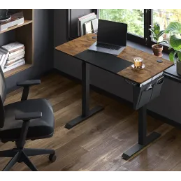 Scrivania elettrica regolabile in altezza GARDO 1200 x 600 / Nero