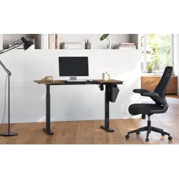 Scrivania elettrica regolabile in altezza GARDO 1400 x 600 / Nera