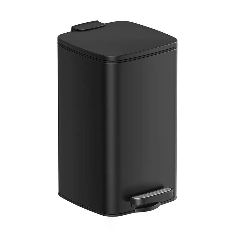 Pattumiera AXO con pedale 8 L / Nero opaco