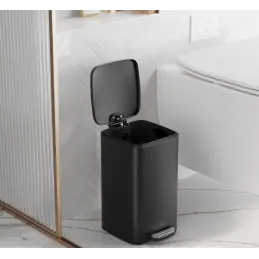 Pattumiera AXO con pedale 8 L / Nero opaco