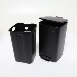 Pattumiera AXO con pedale 8 L / Nero opaco
