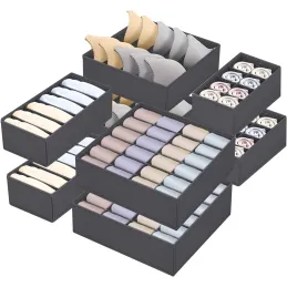 Set da 8 contenitori portaoggetti per armadio ALAMO / Grigio