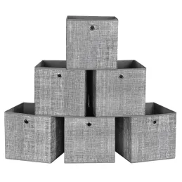 Set da 6 contenitori portaoggetti ALAMO HOME / Grigio