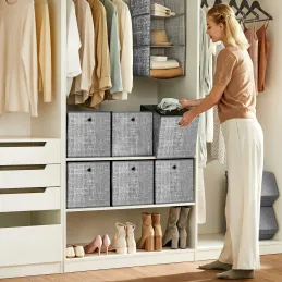 Set da 6 contenitori portaoggetti ALAMO HOME / Grigio