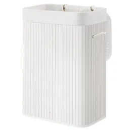 Cesto portabiancheria GLAMUR 72L / Bianco