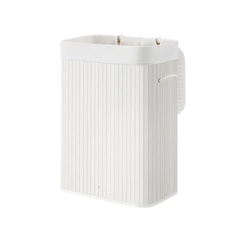 Cesto portabiancheria GLAMUR 72L / Bianco
