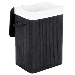 Cesto portabiancheria GLAMUR 72L / Nero