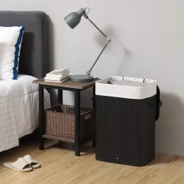 Cesto portabiancheria GLAMUR 72L / Nero