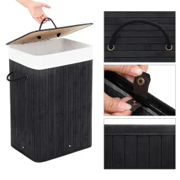 Cesto portabiancheria GLAMUR 72L / Nero