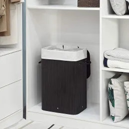 Cesto portabiancheria GLAMUR 72L / Nero