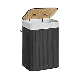Cesto portabiancheria GLAMUR 72L / Nero