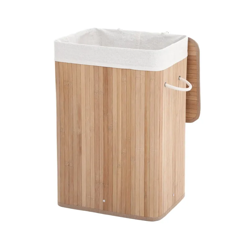 Cesto portabiancheria GLAMUR 72 L / Legno naturale