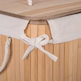 Cesto portabiancheria GLAMUR 72 L / Legno naturale