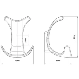 Appendiabiti LUONGO XL / Ottone spazzolato