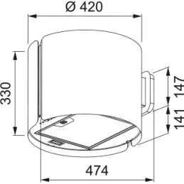 Cappa aspirante FSMS WALL F42 / Nera