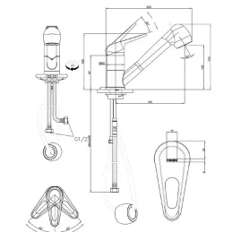 Rubinetto Franke FC 9547.031 / Cromo / Doccetta estraibile