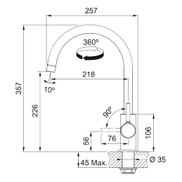 Batteria Franke FN 0143.031 / Cromo
